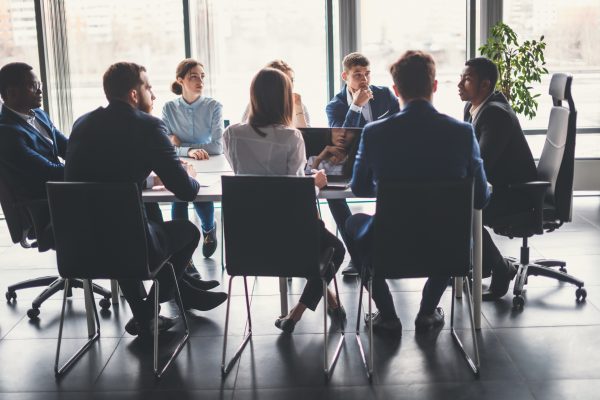Business People Analyzing Statistics Financial Concept Business People Analyzing Statistics Financial Concept